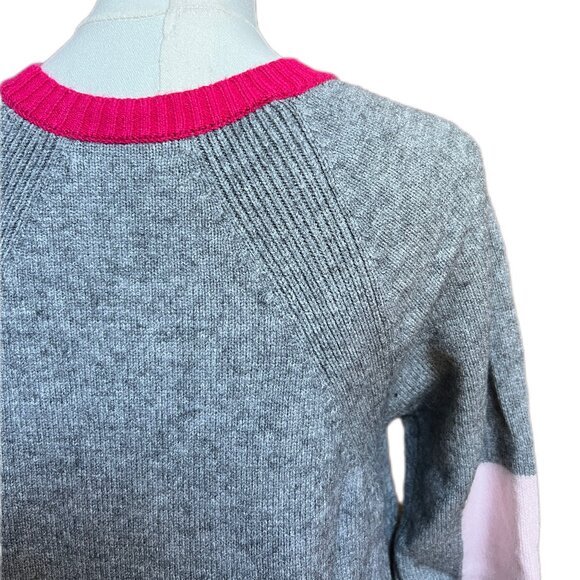 Anthropologie Rebekah Gray Pink Color Block Tunic Sweater Size Small - Picture 7 of 10